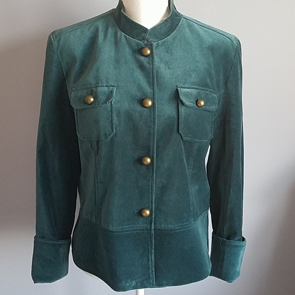 Kenar Jackets & Blazers - Kenar Military Inspired Velvet Jacket/Blazer